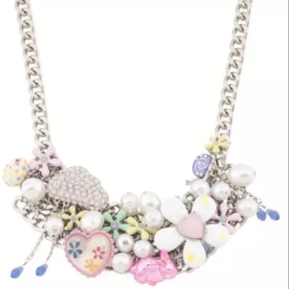 BETSEY JOHNSON Easter Hop To It Spring 2025 Revival Statement Necklace NEW NWT